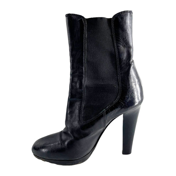 Miu Miu Black Platform Heeled Bootie European Size 36 EUC - Picture 8 of 12